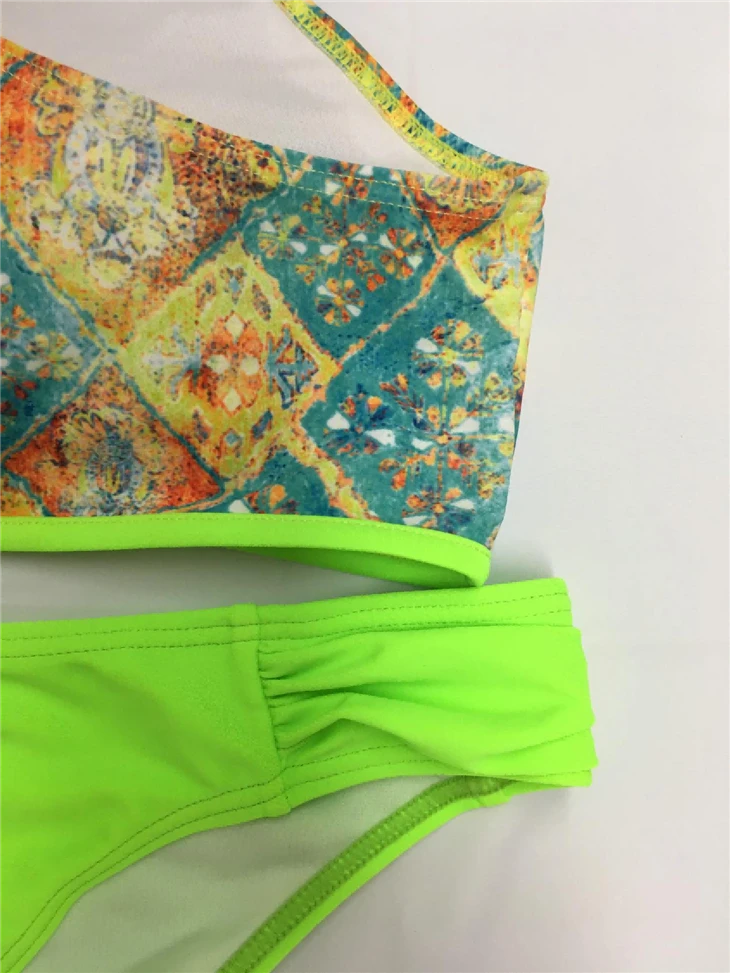 Boho Tile Print High‑Neck Bikini suppliers Boho Tile Print High‑Neck Bikini suppliers
