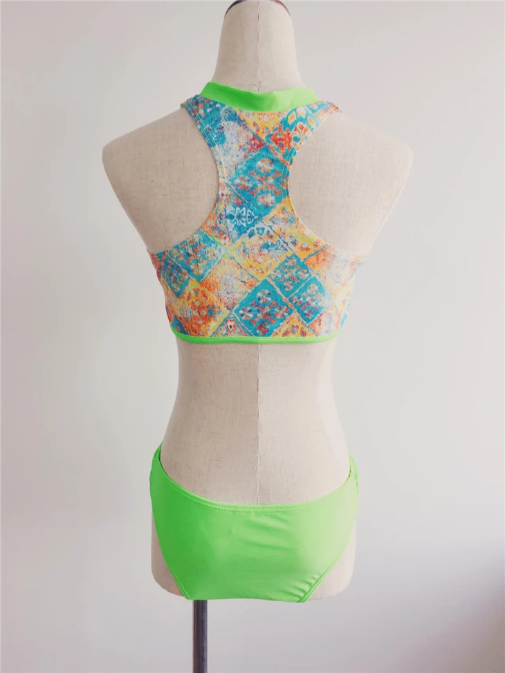 Boho Tile Print High‑Neck Bikini factory Boho Tile Print High‑Neck Bikini factory